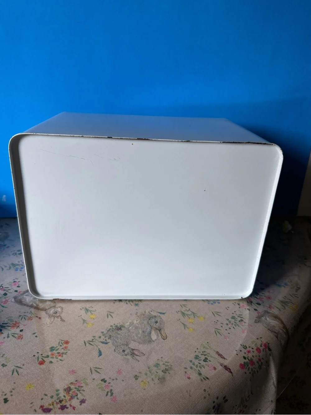 Vintage White Bread Box Storage Canister - Kitchen Counter Organizer